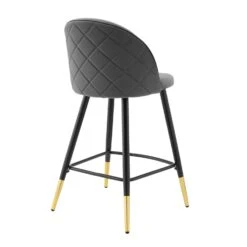 Other Counter Stool In Gray Velvet W/ Diamond Patterns 25 Other Counter Stool In Gray Velvet W/ Diamond Patterns -Othee Home Shop 1500 1500 frame 0 2030