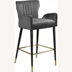 Other Counter Stool In Grey Velvet W/ Channel Tuftings 10 Other Counter Stool In Grey Velvet W/ Channel Tuftings -Othee Home Shop 1500 1500 frame 0 2116