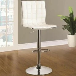 Other Bar Stool In White Leatherette W/ Adjustable Base -Othee Home Shop 1500 1500 frame 0 2122
