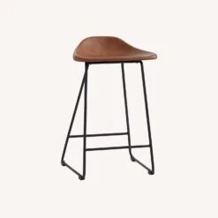 Pottery Barn Brenner Leather Counter Stool