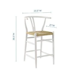 Other Counter Stool In White With Woven Paper Rope Seat -Othee Home Shop 1500 1500 frame 0 2183