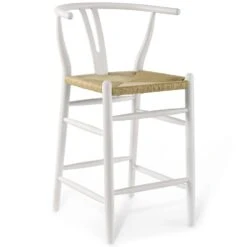 Other Counter Stool In White With Woven Paper Rope Seat -Othee Home Shop 1500 1500 frame 0 2190