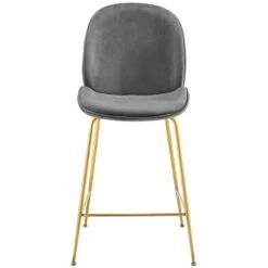 Other Counter Stool In Gray Polyester Fabric & Gold Legs -Othee Home Shop 1500 1500 frame 0 2199
