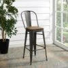 Other Bar Stool In Bamboo Seat & Brown Steel Finish