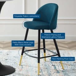 Other Counter Stool In Azure Fabric W/Rounded Silhouette -Othee Home Shop 1500 1500 frame 0 2289