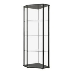 Other Curio Cabinet In Black Wood Finish W/ Glass Door 10 Other Curio Cabinet In Black Wood Finish W/ Glass Door -Othee Home Shop 1500 1500 frame 0 23