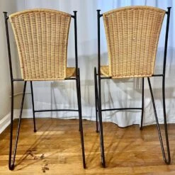 Pair Of Wicker And Iron Counter Height Stools -Othee Home Shop 1500 1500 frame 0 2345