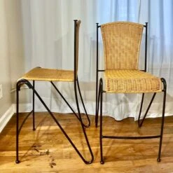 Pair Of Wicker And Iron Counter Height Stools -Othee Home Shop 1500 1500 frame 0 2348