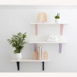 Pottery Barn White Shelf With Lavender Metal Brackets -Othee Home Shop 1500 1500 frame 0 2369