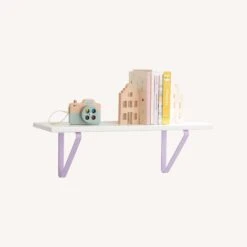 Pottery Barn White Shelf With Lavender Metal Brackets -Othee Home Shop 1500 1500 frame 0 2370