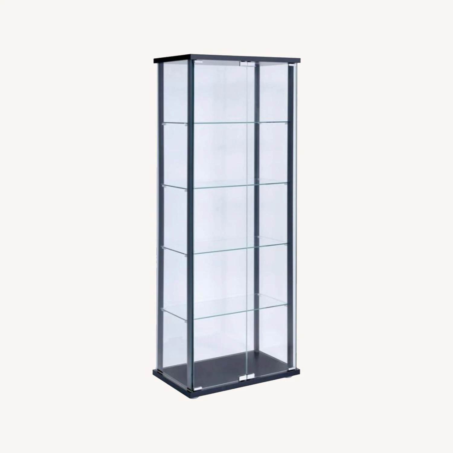 Other Curio Cabinet In Black W/ Magnetic Glass Door 4 Other Curio Cabinet In Black W/ Magnetic Glass Door - Image 4
