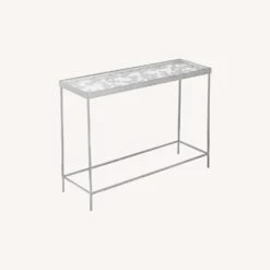 Other Console Table In Silver Foil W/ Butterfly Design