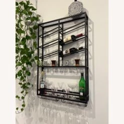 Other Wine Rack - Wall Mounted For 6 Bottles And Glasses