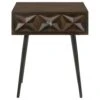 Other Accent Cabinet In Dark Coffee Brown Wood Finish