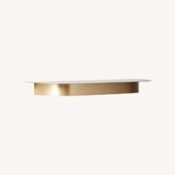 CB2 Collar Brass Wall Shelf Small 18"
