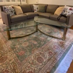 Glass Asymmetrical Two-tier Coffee Table -Othee Home Shop 1500 1500 frame 0 2610