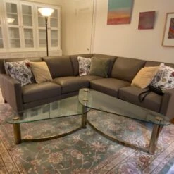 Glass Asymmetrical Two-tier Coffee Table -Othee Home Shop 1500 1500 frame 0 2612