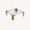 Other Coffee Table In Clear Acrylic & Gold Steel Base