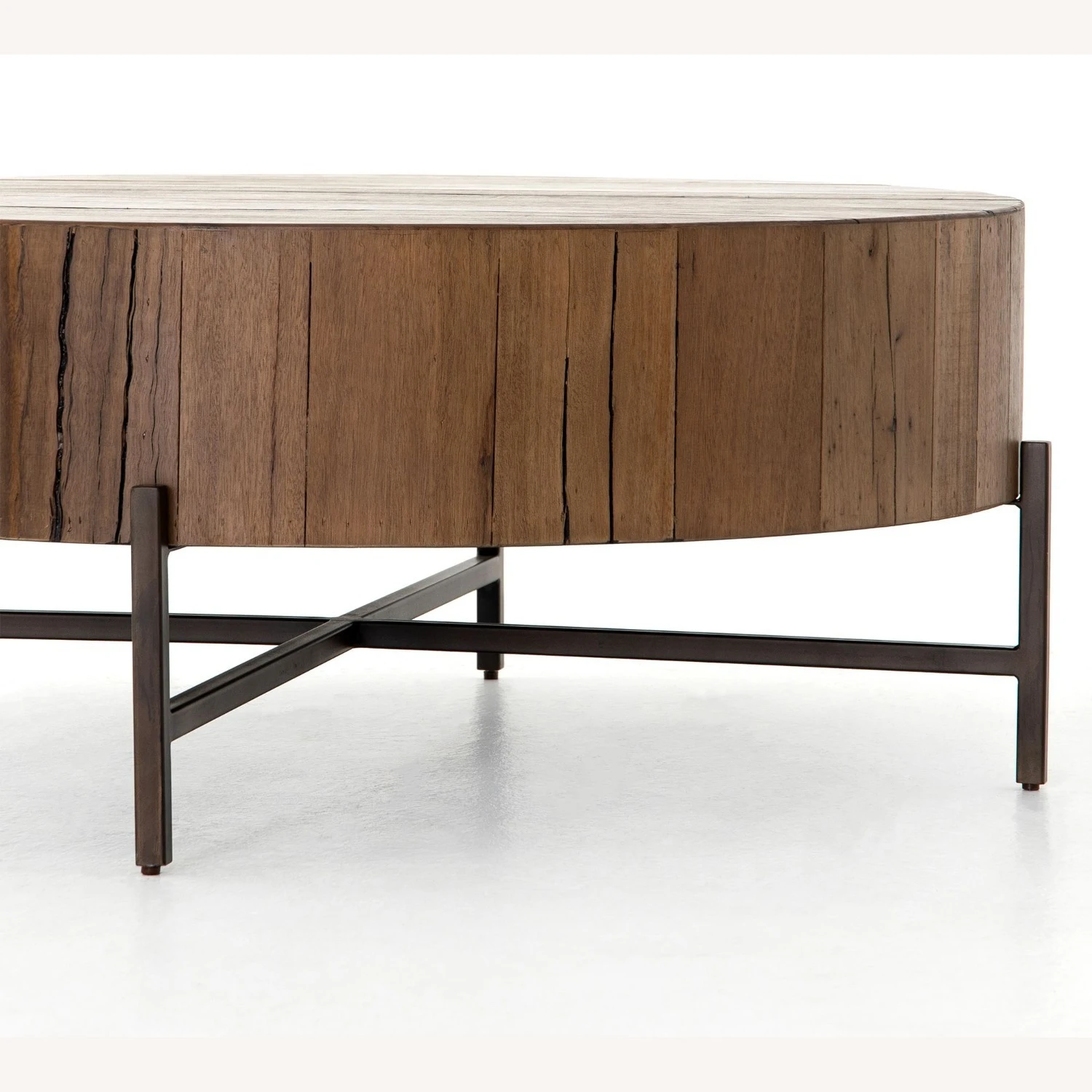 Pottery Barn Fargo Round Reclaimed Wood Coffee Table 1 Pottery Barn Fargo Round Reclaimed Wood Coffee Table