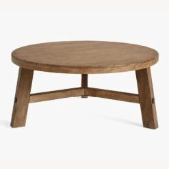 Pottery Barn Rustic Farmhouse Round Coffee Table