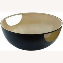 Other Round Coffee Table In Matte Black & Gold Interior