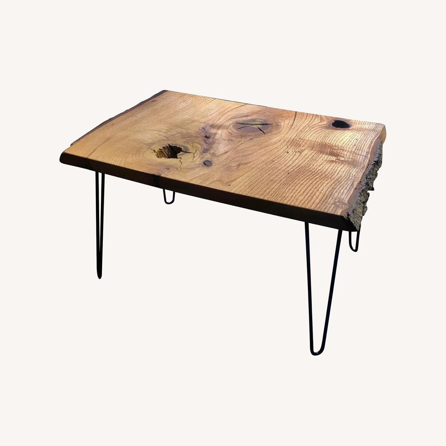 Live Edge Coffee Table Walnut With Hairpin Legs 3 Live Edge Coffee Table Walnut With Hairpin Legs - Image 3