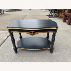 Antique 1900s Solid Wood Hand Painted CoffeeTable