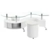 Other Coffee Table In White High Gloss With Curved Glass