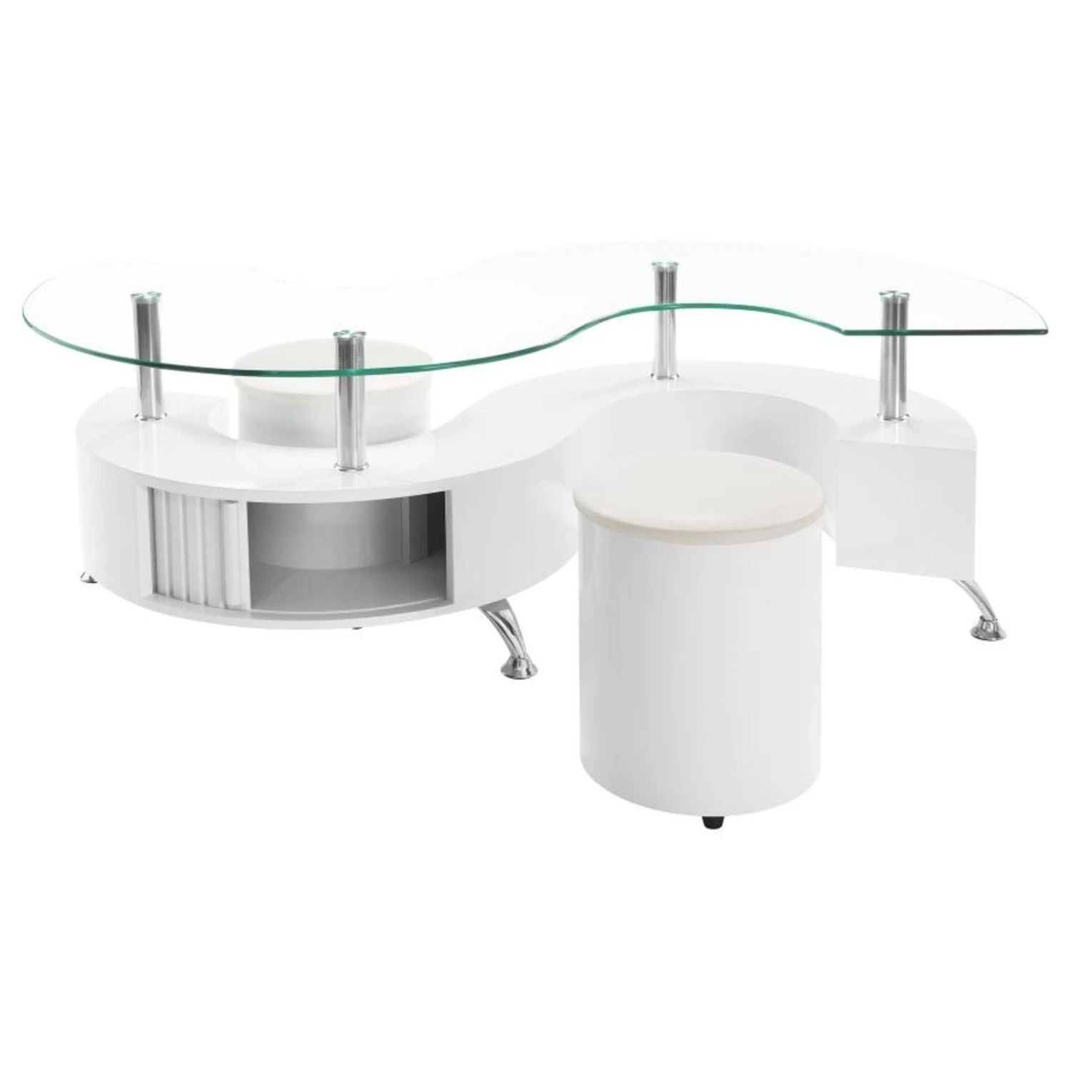 Other Coffee Table In White High Gloss With Curved Glass 1 Other Coffee Table In White High Gloss With Curved Glass