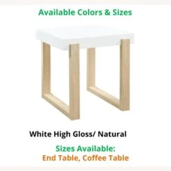 Other Coffee Table In White High Gloss Top & Natural Base -Othee Home Shop 1500 1500 frame 0 2779