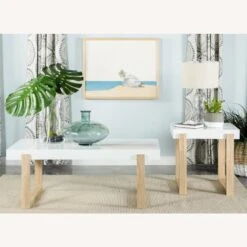 Other Coffee Table In White High Gloss Top & Natural Base -Othee Home Shop 1500 1500 frame 0 2780