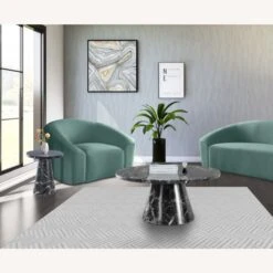 Other 36" Coffee Table In Black Faux Marble Finish