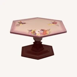 Vintage MCM Hexagon Accent Table