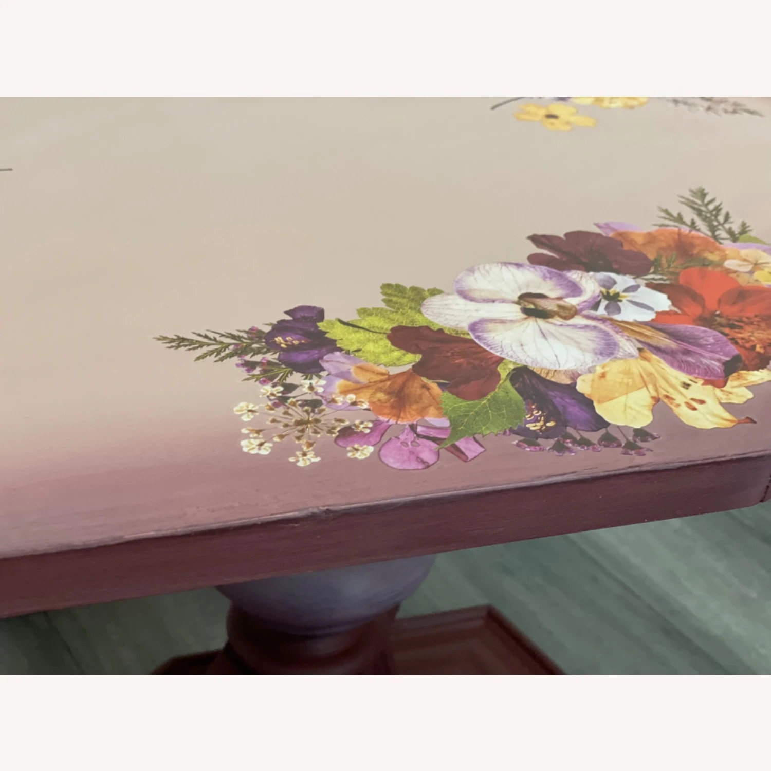 Vintage MCM Hexagon Accent Table 2 Vintage MCM Hexagon Accent Table - Image 2