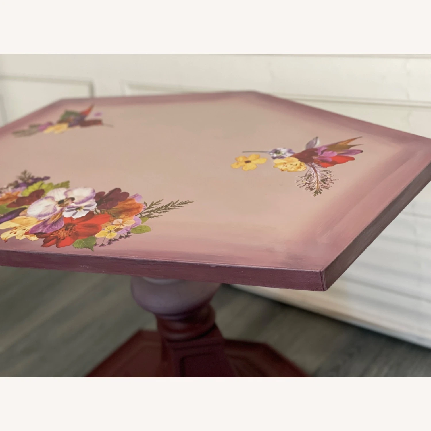 Vintage MCM Hexagon Accent Table 4 Vintage MCM Hexagon Accent Table - Image 4