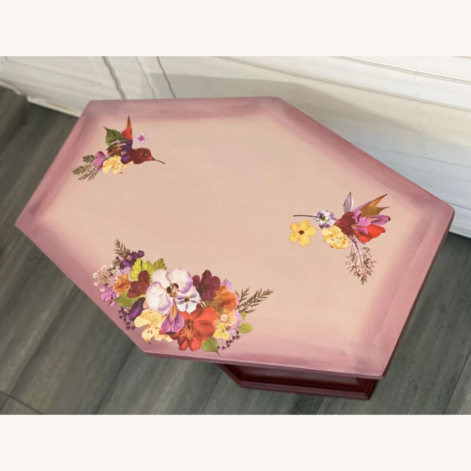 Vintage MCM Hexagon Accent Table 5 Vintage MCM Hexagon Accent Table - Image 5