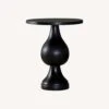Other Accent Table In Black Stain W/ Round Pedestal