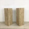 Pair Vintage Modern Faux Stone Display Pedestals