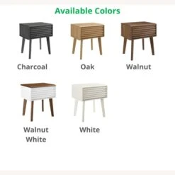 Other Nightstand In Charcoal Finish With Tapered Legs