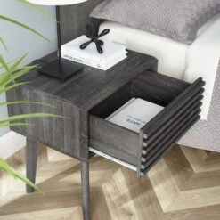 Other Nightstand In Charcoal Finish With Tapered Legs -Othee Home Shop 1500 1500 frame 0 2909