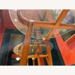 Italian Mid-Century Fruitwood Side Table Set