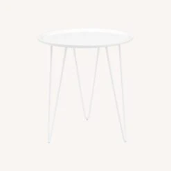 Other Mid-Century Style Side Table In White Matte Finish