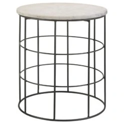 Other Accent Table In White & Gray Top With Gunmetal Base 10 Other Accent Table In White & Gray Top With Gunmetal Base -Othee Home Shop 1500 1500 frame 0 3020