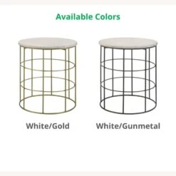 Other Accent Table In White & Gray Top With Gunmetal Base 13 Other Accent Table In White & Gray Top With Gunmetal Base -Othee Home Shop 1500 1500 frame 0 3023