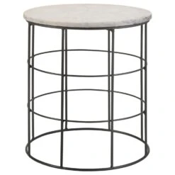 Other Accent Table In White & Gray Top With Gunmetal Base 14 Other Accent Table In White & Gray Top With Gunmetal Base -Othee Home Shop 1500 1500 frame 0 3024
