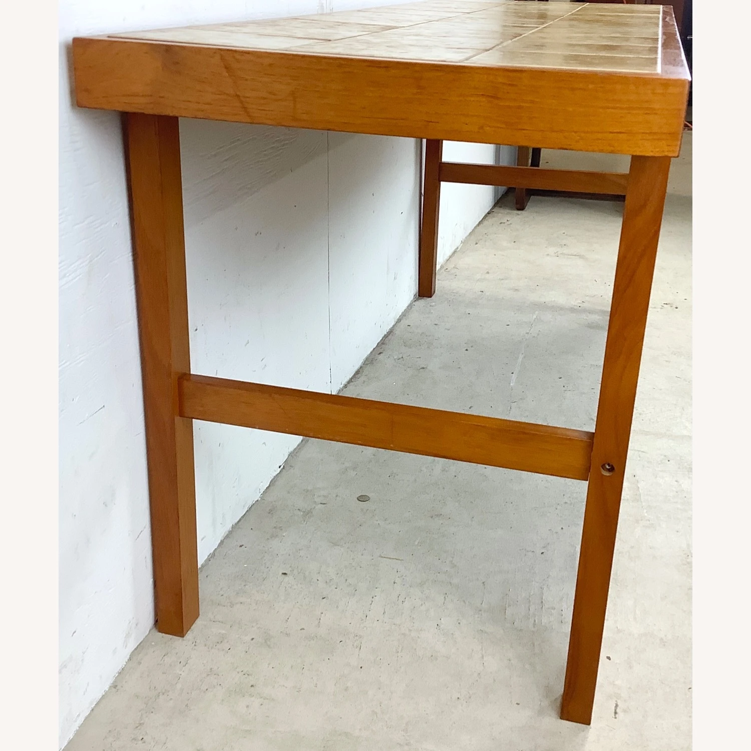Scandinavian Modern Teak And Tile Console Table 2 Scandinavian Modern Teak And Tile Console Table - Image 2