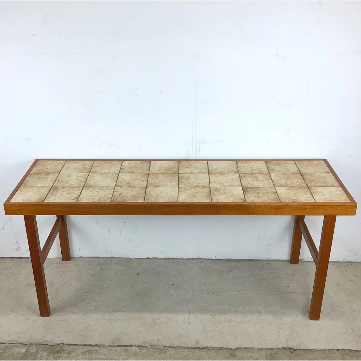 Scandinavian Modern Teak And Tile Console Table 13 Scandinavian Modern Teak And Tile Console Table - Image 13