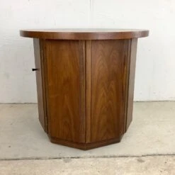 MCM Circular Walnut End Table Cabinet -Othee Home Shop 1500 1500 frame 0 3139