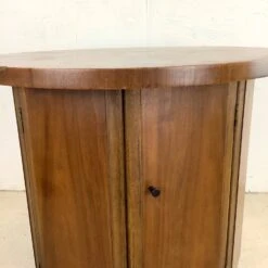 MCM Circular Walnut End Table Cabinet -Othee Home Shop 1500 1500 frame 0 3140