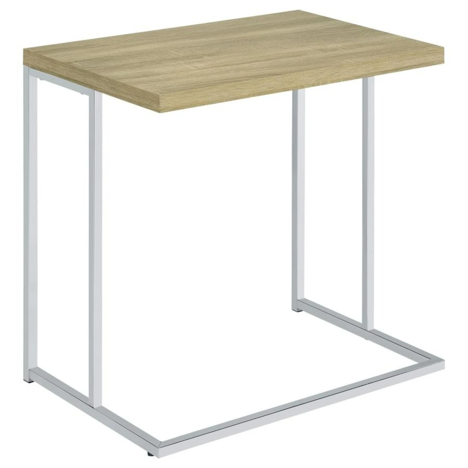 Other Snack Table In Natural Top & Chrome Base Finish 1 Other Snack Table In Natural Top & Chrome Base Finish